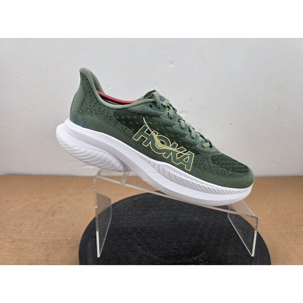 Hoka One One Sneakers Mens 9.5 D Mach 6 1147790 SNTF Green Running Athletic